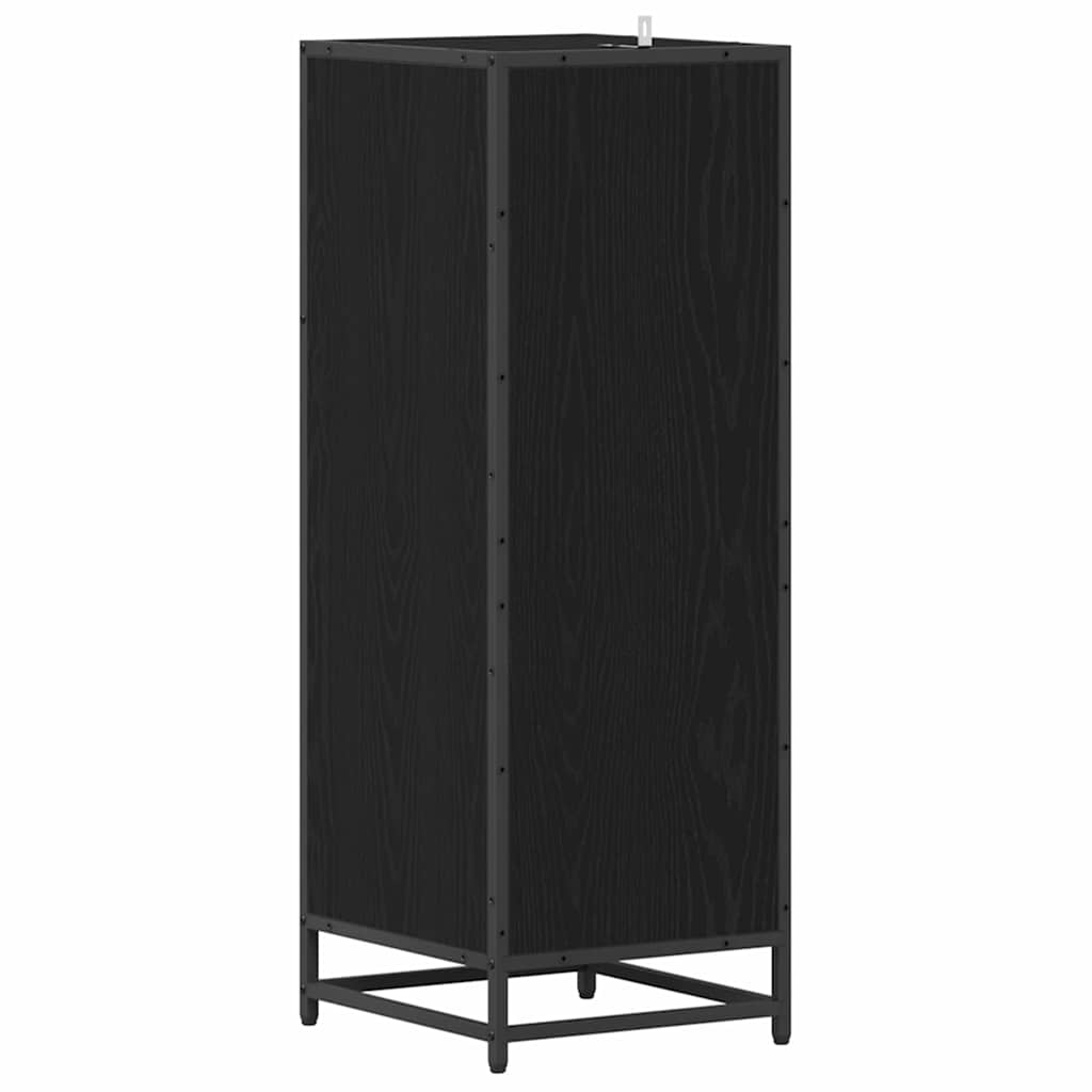 vidaXL Bathroom Furniture Set with Shelf Black Oak 35 x 37.5 x 100 cm