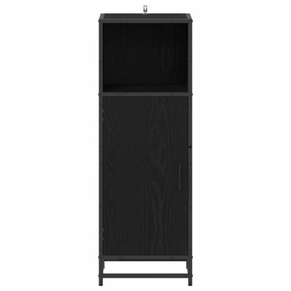 vidaXL Bathroom Furniture Set with Shelf Black Oak 35 x 37.5 x 100 cm
