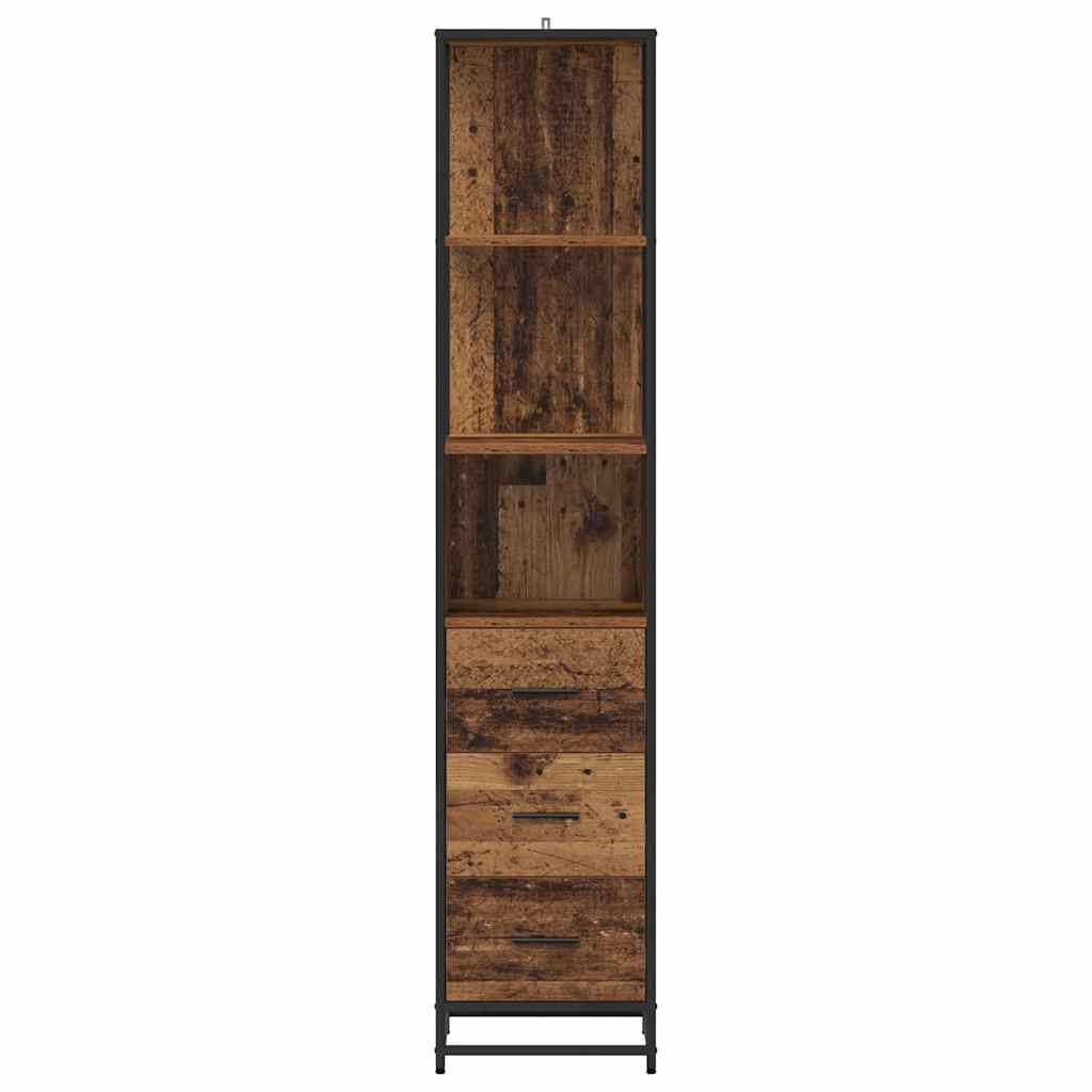 vidaXL Bathroom Furniture Set with Drawer Old Wood 35 x 37.5 x 166 cm