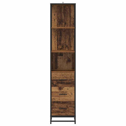 vidaXL Bathroom Furniture Set with Drawer Old Wood 35 x 37.5 x 166 cm