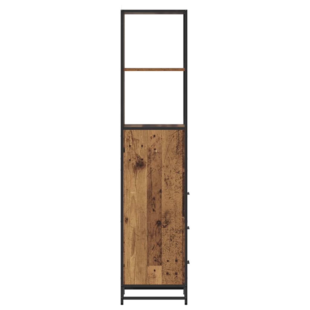 vidaXL Bathroom Furniture Set with Drawer Old Wood 35 x 37.5 x 166 cm