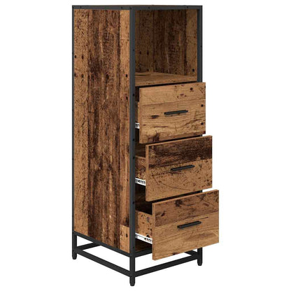 vidaXL Bathroom Furniture Set with Drawer Old Wood 35 x 37.5 x 100 cm