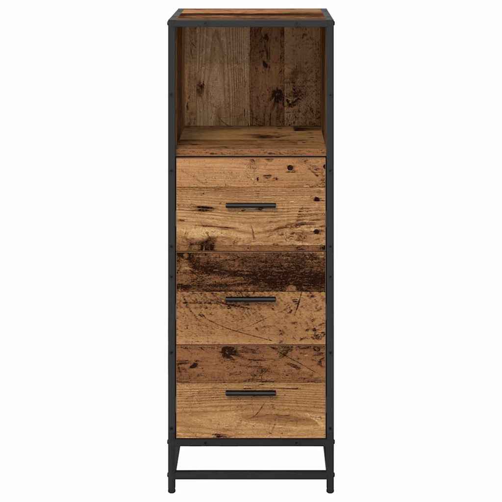 vidaXL Bathroom Furniture Set with Drawer Old Wood 35 x 37.5 x 100 cm