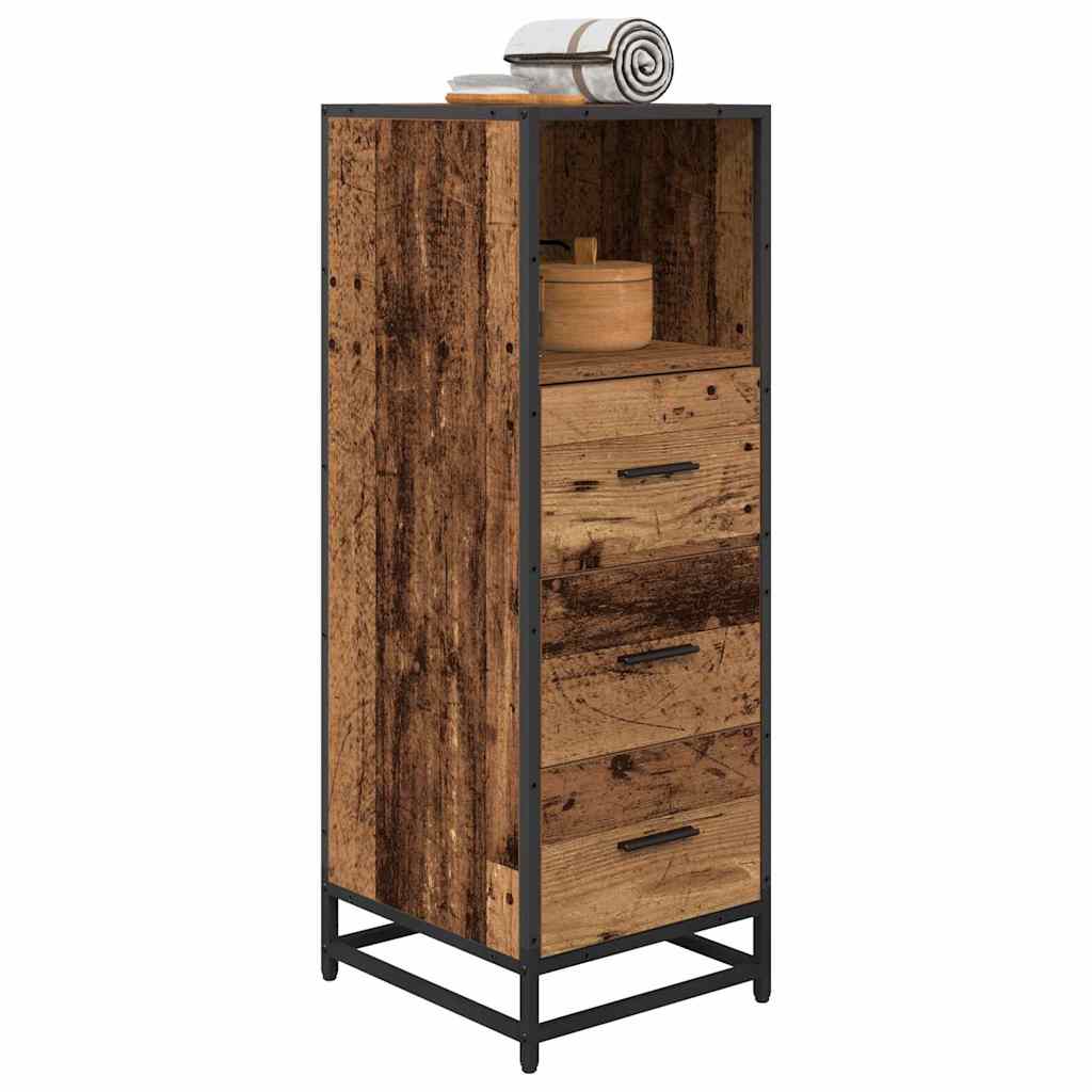 vidaXL Bathroom Furniture Set with Drawer Old Wood 35 x 37.5 x 100 cm