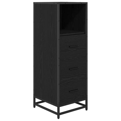 vidaXL Bathroom Furniture Set with Drawer Black Oak 35 x 37.5 x 100 cm