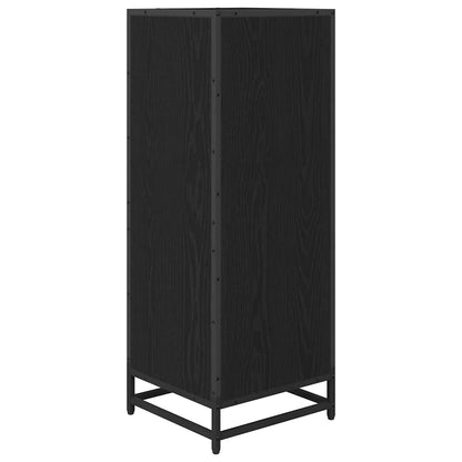 vidaXL Bathroom Furniture Set with Drawer Black Oak 35 x 37.5 x 100 cm
