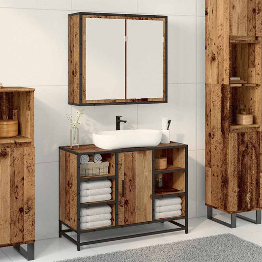 vidaXL Wall Shelf with Shelf Wall-mounted Old Wood 65 x 20 x 60 cm