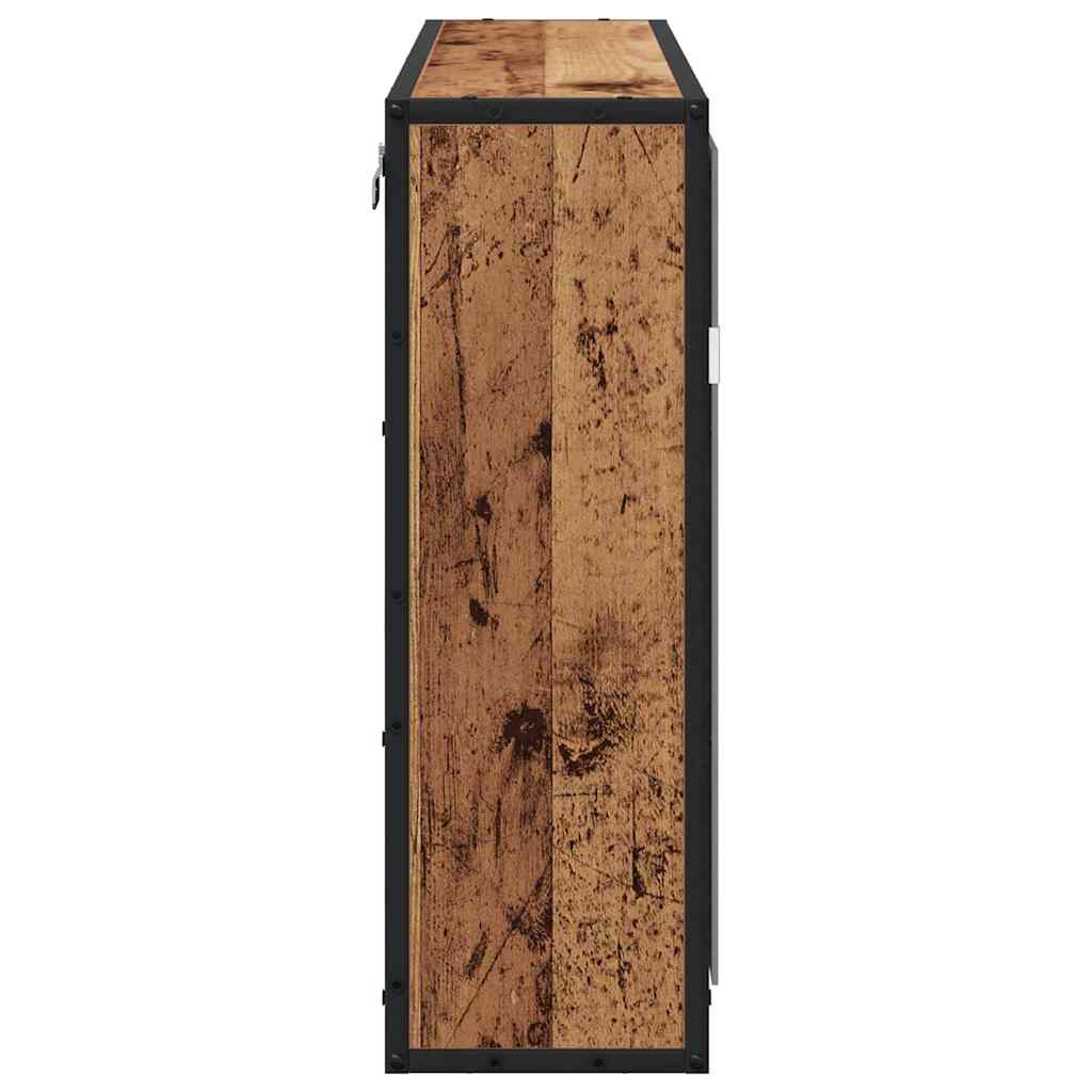 vidaXL Wall Shelf with Shelf Wall-mounted Old Wood 65 x 20 x 60 cm