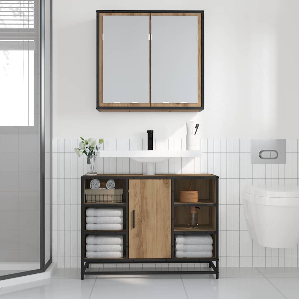 vidaXL Wall Shelf Artisan Oak 65 x 20 x 60 cm