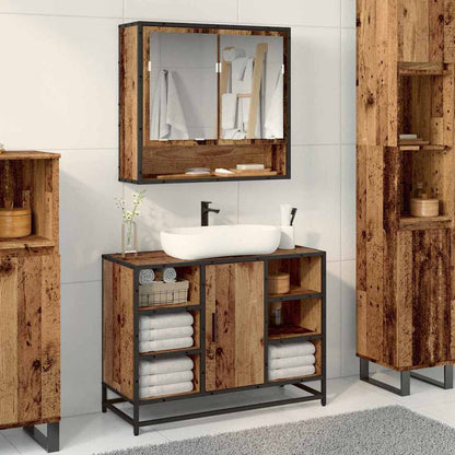 vidaXL Wall Shelf with Shelf Wall-mounted Old Wood 65 x 20 x 60 cm