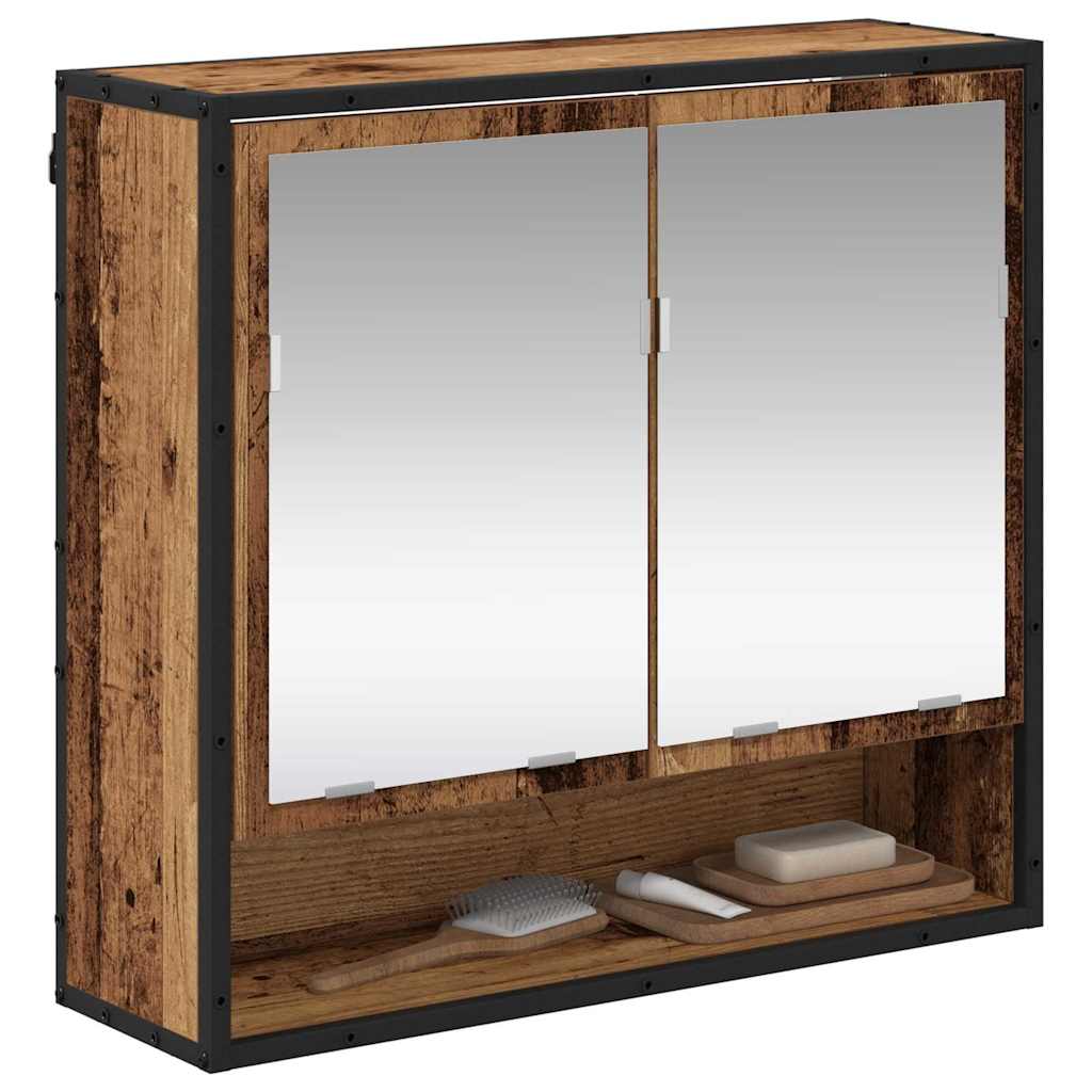 vidaXL Wall Shelf with Shelf Wall-mounted Old Wood 65 x 20 x 60 cm