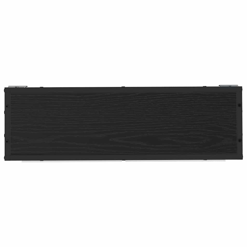 vidaXL Wall Shelf with Shelf Wall-mounted Black Oak 65 x 20 x 60 cm