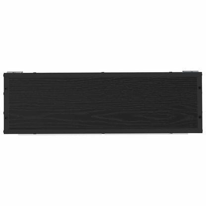 vidaXL Wall Shelf with Shelf Wall-mounted Black Oak 65 x 20 x 60 cm