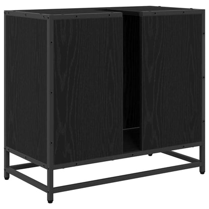 vidaXL Bathroom Sink Cabinet Black Oak 65 x 33 x 60 cm Engineered wood