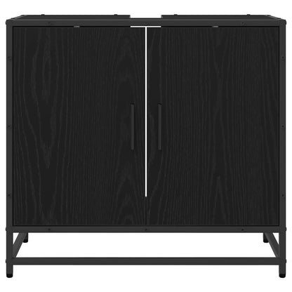 vidaXL Bathroom Sink Cabinet Black Oak 65 x 33 x 60 cm Engineered wood