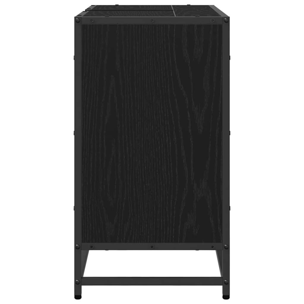 vidaXL Bathroom Sink Cabinet Black Oak 65 x 33 x 60 cm Engineered wood