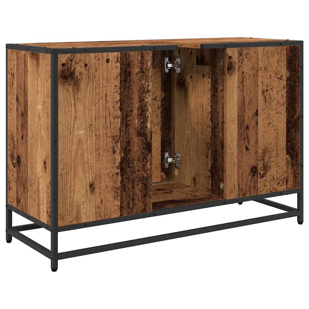vidaXL Bathroom Cabinet Old Wood 90 x 33 x 60 cm Engineered Wood