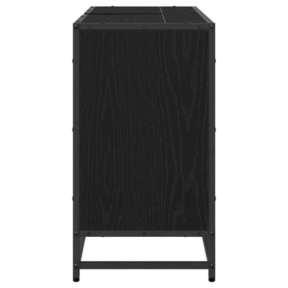 vidaXL Bathroom Cabinet Black Oak 90 x 33 x 60 cm Engineered Wood