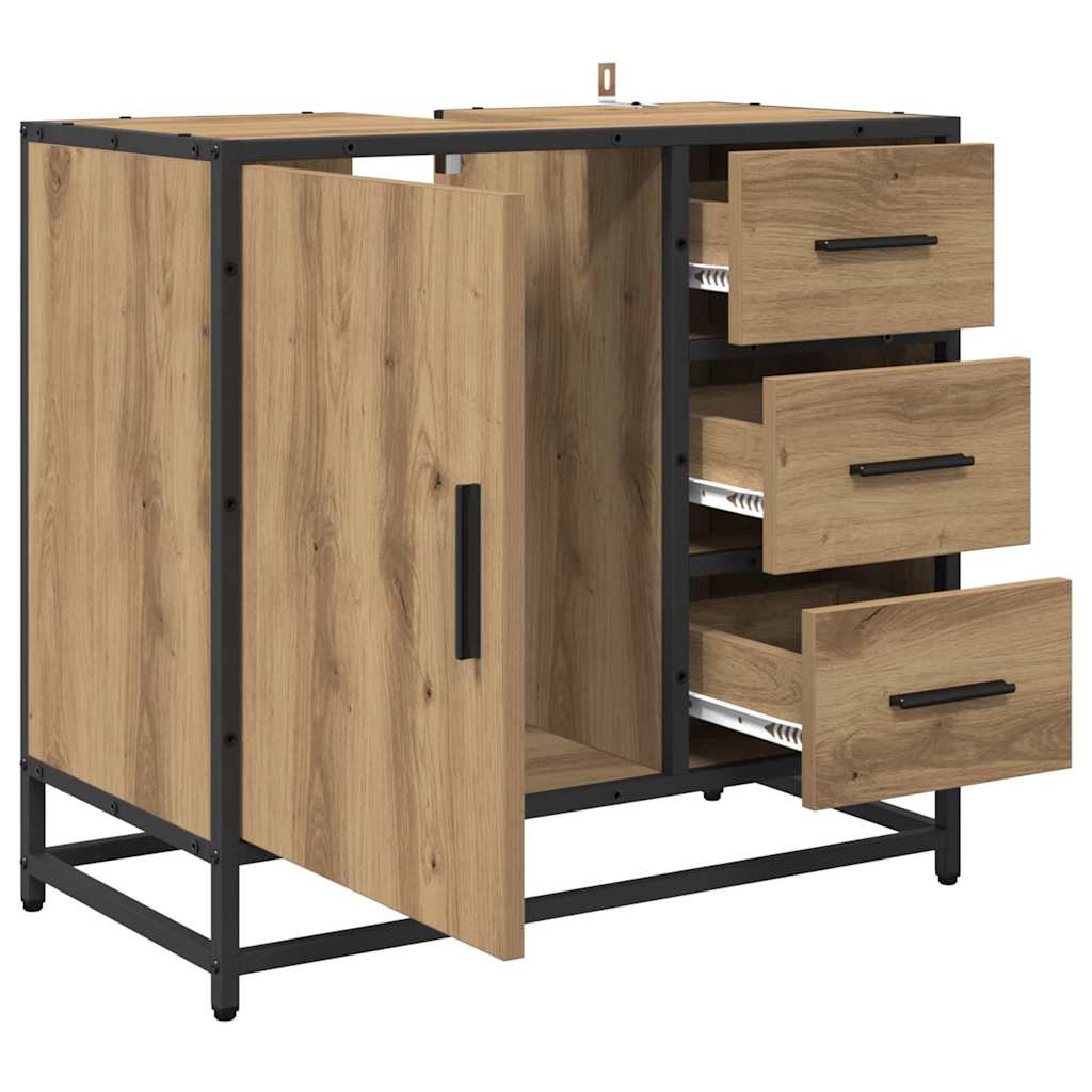 vidaXL Bathroom Cabinet Artisan Oak 65 x 33 x 60 cm Engineered Wood