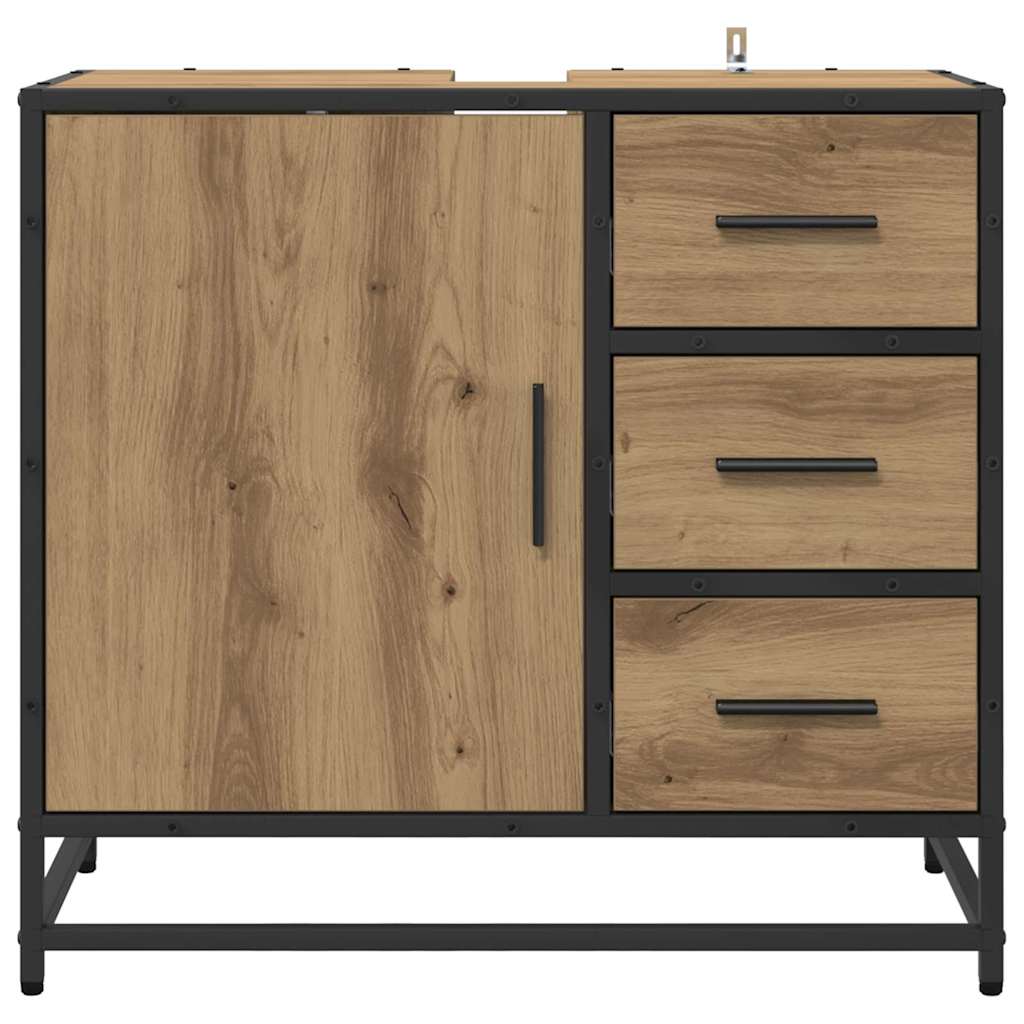 vidaXL Bathroom Cabinet Artisan Oak 65 x 33 x 60 cm Engineered Wood