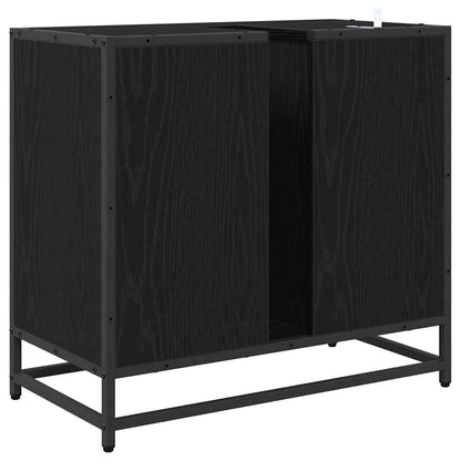 vidaXL Bathroom Cabinet Black Oak 65 x 33 x 60 cm Engineered Wood