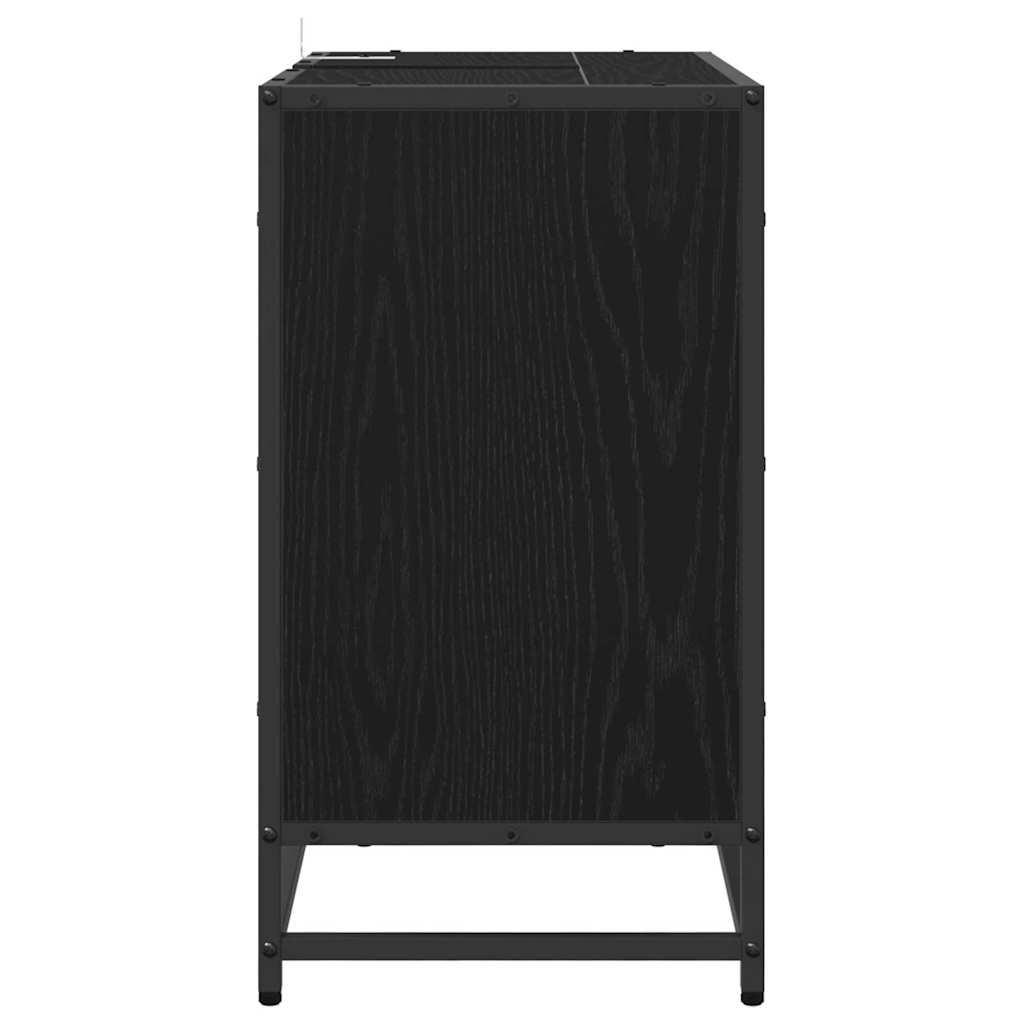 vidaXL Bathroom Cabinet Black Oak 65 x 33 x 60 cm Engineered Wood