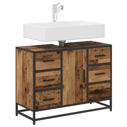 vidaXL Bathroom Cabinet Old Wood 80 x 33 x 60 cm Engineered Wood