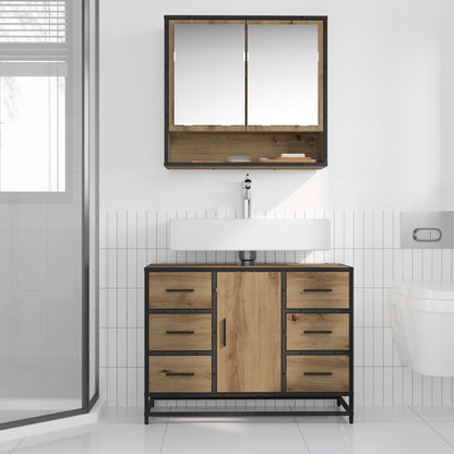 vidaXL Bathroom Cabinet Artisan Oak 80 x 33 x 60 cm Engineered Wood