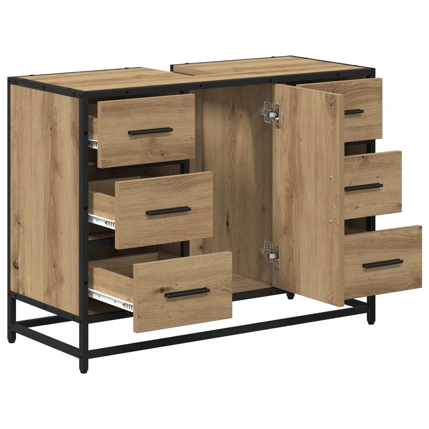 vidaXL Bathroom Cabinet Artisan Oak 80 x 33 x 60 cm Engineered Wood