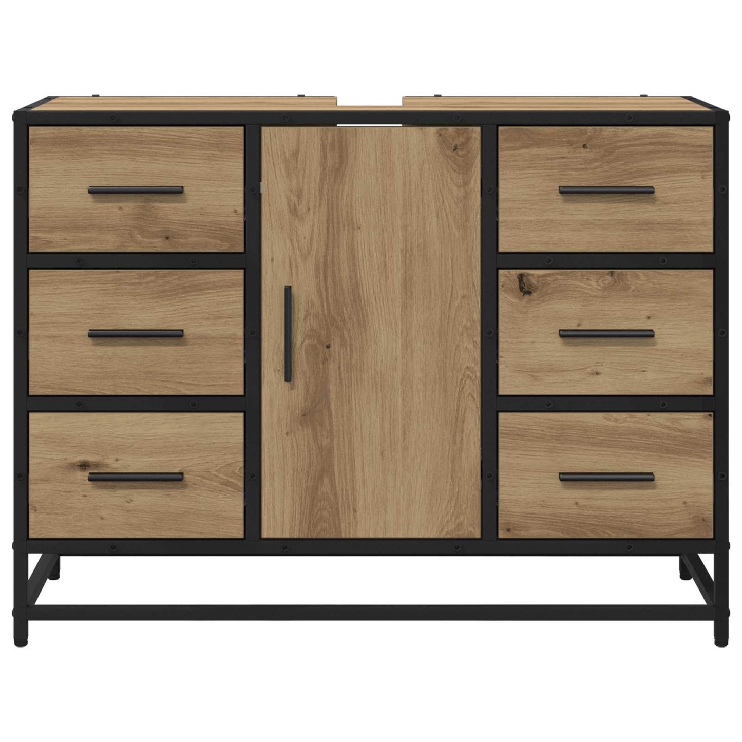 vidaXL Bathroom Cabinet Artisan Oak 80 x 33 x 60 cm Engineered Wood