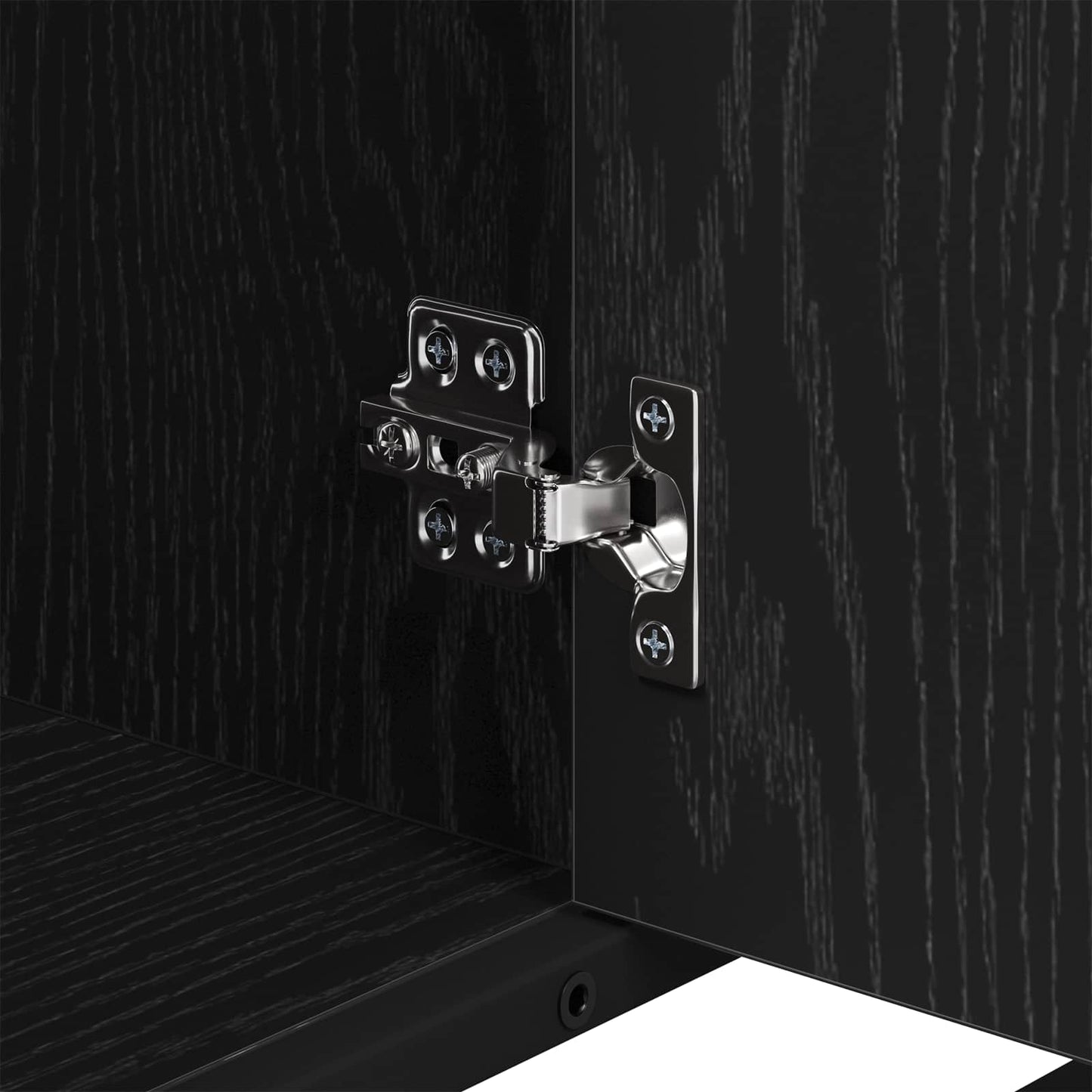 vidaXL Bathroom Cabinet Black Oak 80 x 33 x 60 cm Engineered Wood