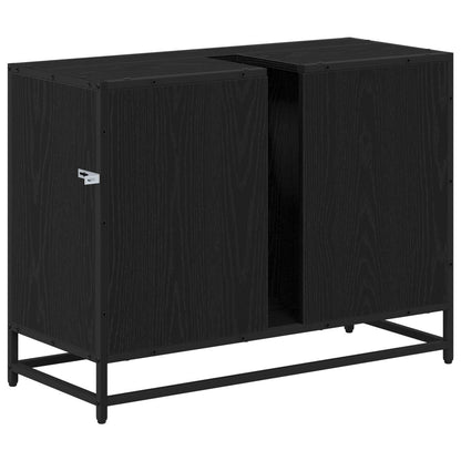 vidaXL Bathroom Cabinet Black Oak 80 x 33 x 60 cm Engineered Wood