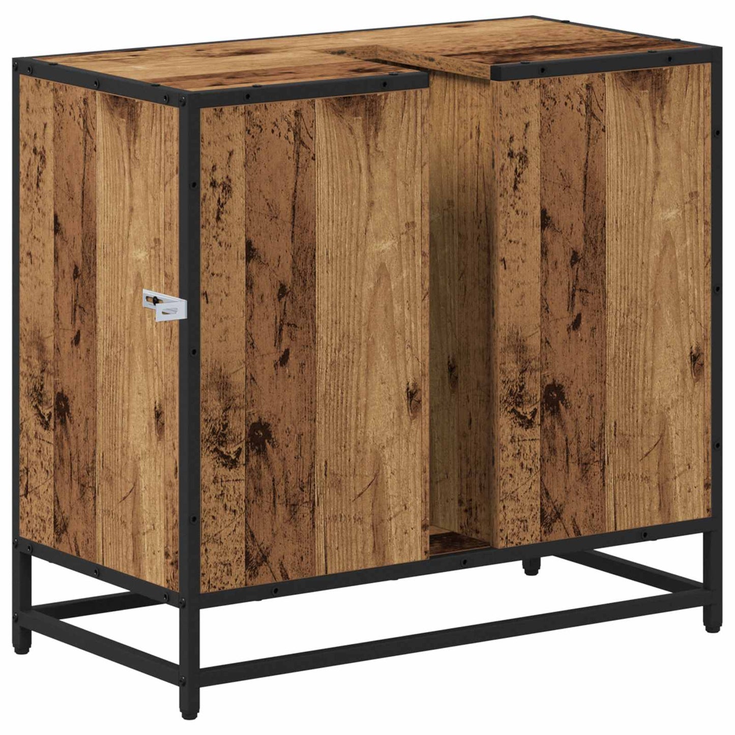 vidaXL Bathroom Cabinet Old Wood 65 x 33 x 60 cm Engineered Wood