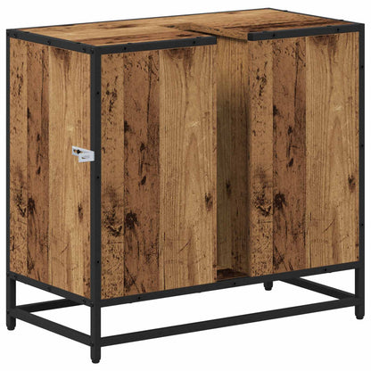 vidaXL Bathroom Cabinet Old Wood 65 x 33 x 60 cm Engineered Wood