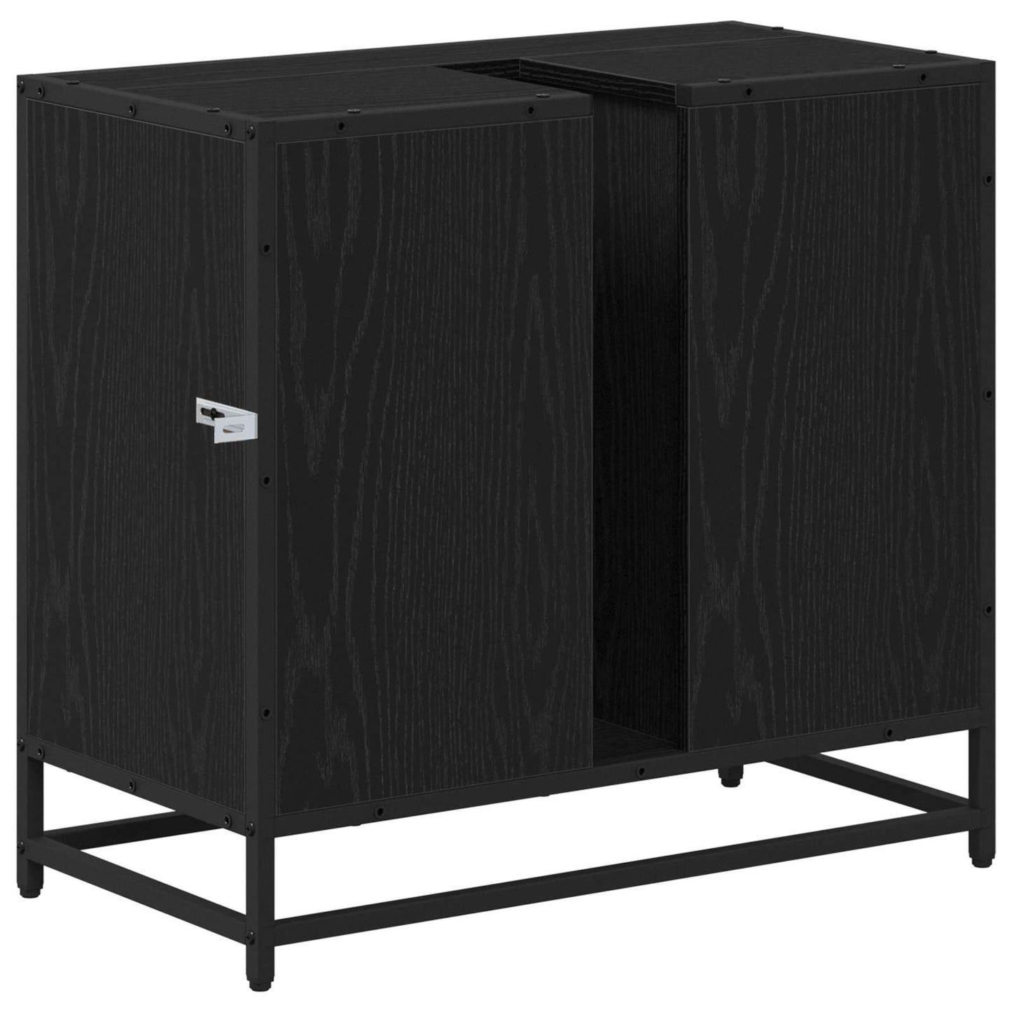 vidaXL Bathroom Cabinet Black Oak 65 x 33 x 60 cm Engineered Wood
