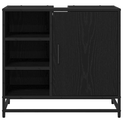 vidaXL Bathroom Cabinet Black Oak 65 x 33 x 60 cm Engineered Wood