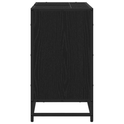 vidaXL Bathroom Cabinet Black Oak 65 x 33 x 60 cm Engineered Wood