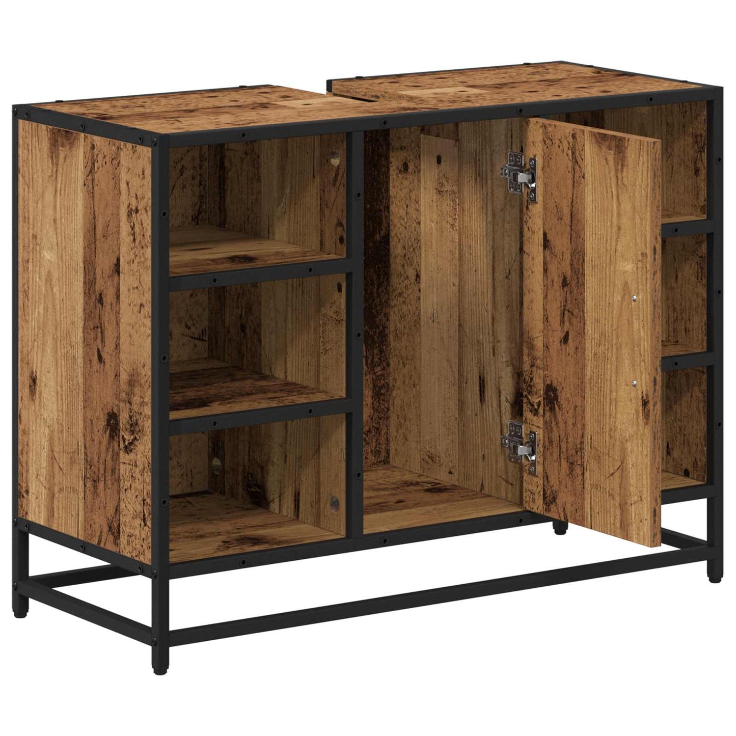 vidaXL Bathroom Cabinet Old Wood 80 x 33 x 60 cm Engineered Wood