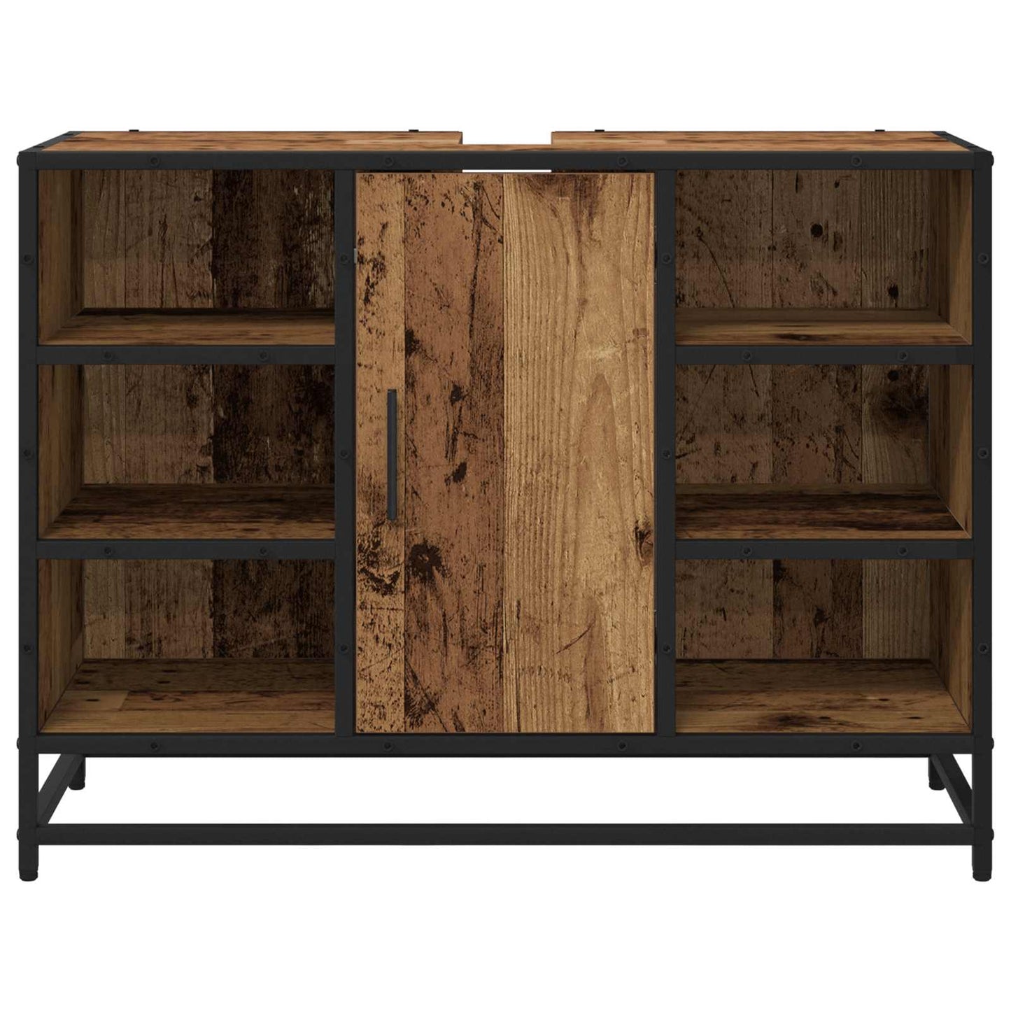 vidaXL Bathroom Cabinet Old Wood 80 x 33 x 60 cm Engineered Wood