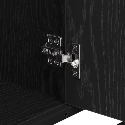 vidaXL Bathroom Cabinet Black Oak 80 x 33 x 60 cm Engineered Wood