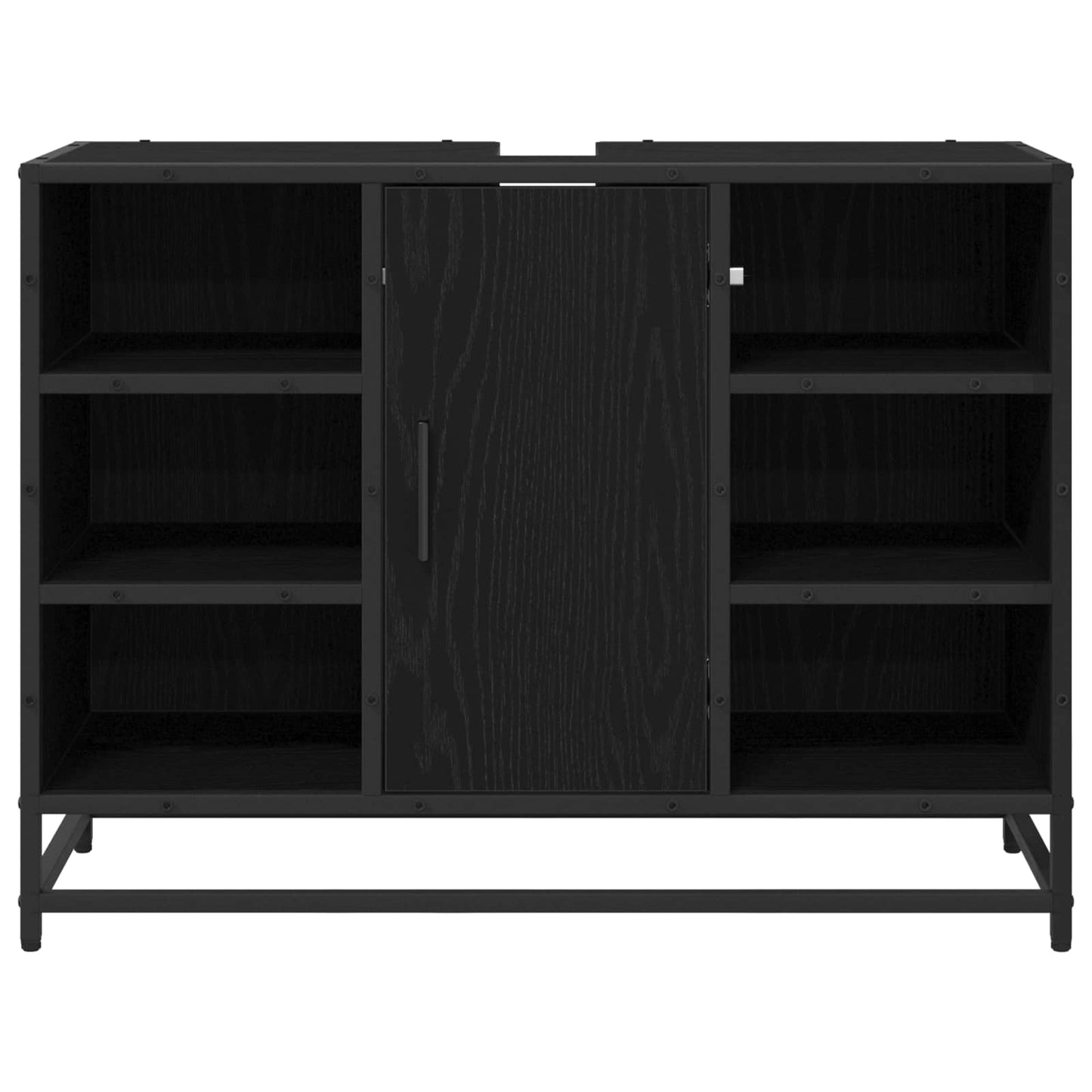 vidaXL Bathroom Cabinet Black Oak 80 x 33 x 60 cm Engineered Wood