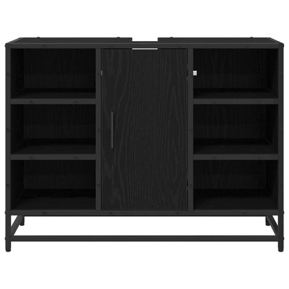 vidaXL Bathroom Cabinet Black Oak 80 x 33 x 60 cm Engineered Wood