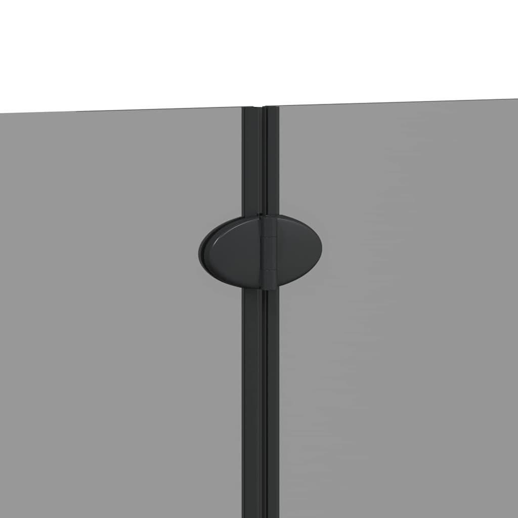 Shower Enclosure Manual Black 130 x 138 cm ESG Glass and Aluminium