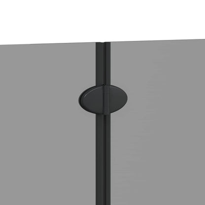 Shower Enclosure Manual Black 130 x 138 cm ESG Glass and Aluminium