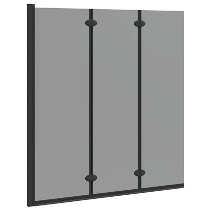 Shower Enclosure Manual Black 130 x 138 cm ESG Glass and Aluminium