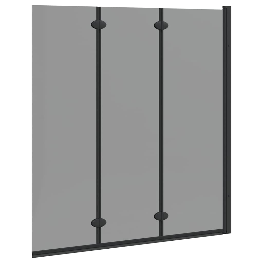 Shower Enclosure Manual Black 130 x 138 cm ESG Glass and Aluminium