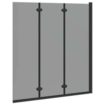 Shower Enclosure Manual Black 130 x 138 cm ESG Glass and Aluminium