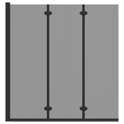 Shower Enclosure Manual Black 130 x 138 cm ESG Glass and Aluminium