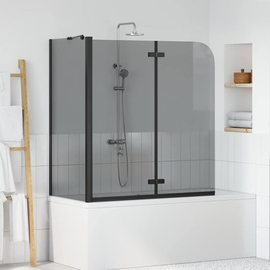 vidaXL Bath Shower Screen Black 120 x 68 x 130 cm