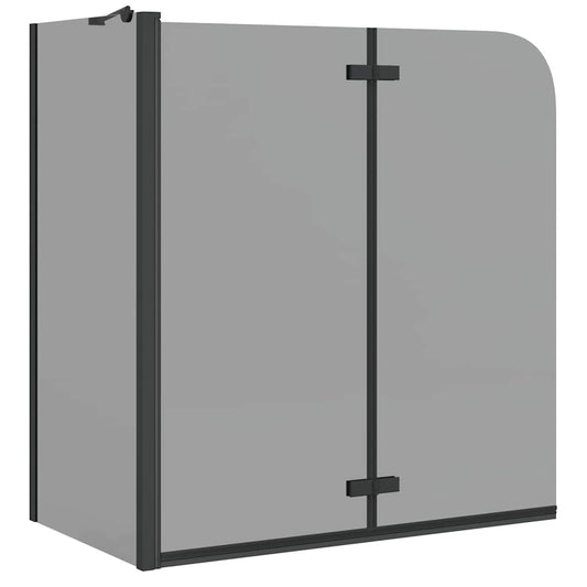 vidaXL Bath Shower Screen Black 120 x 68 x 130 cm